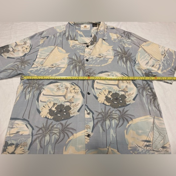 Paradise by Axis men’s 100% silk Hawaiian shirt large - Picture 6 of 9